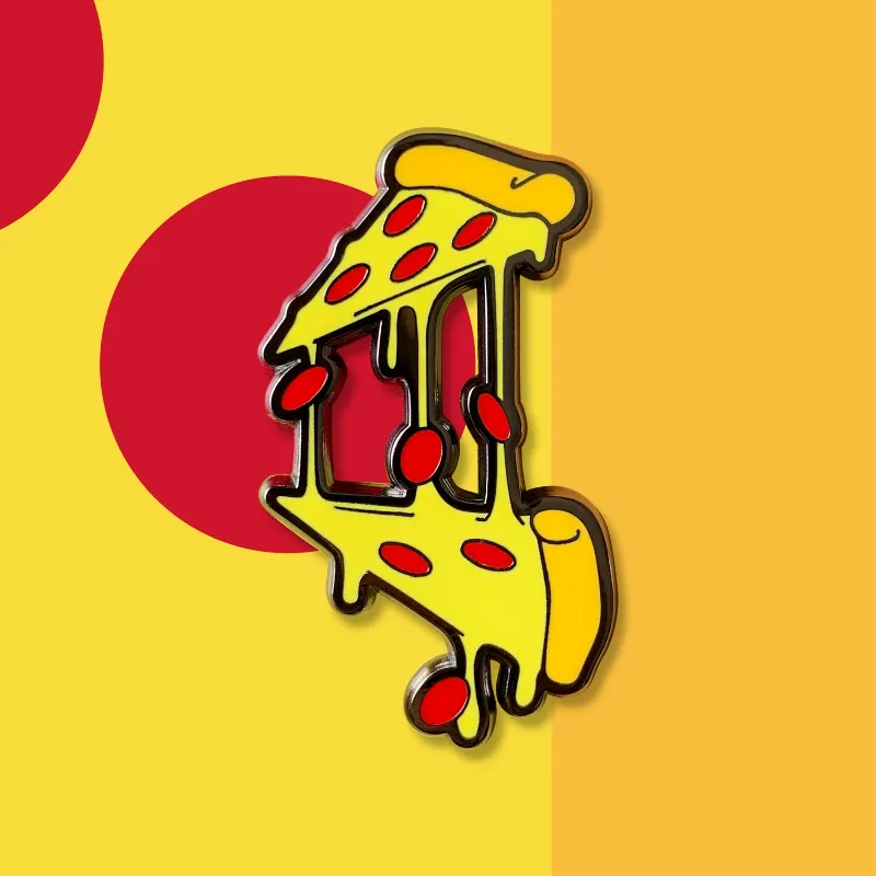 Cocktail Critters pizza pin enamel pin