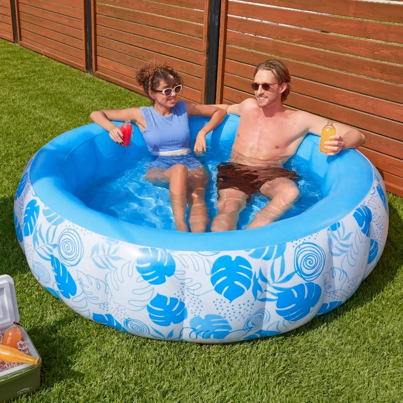 Foam pool float floating on water