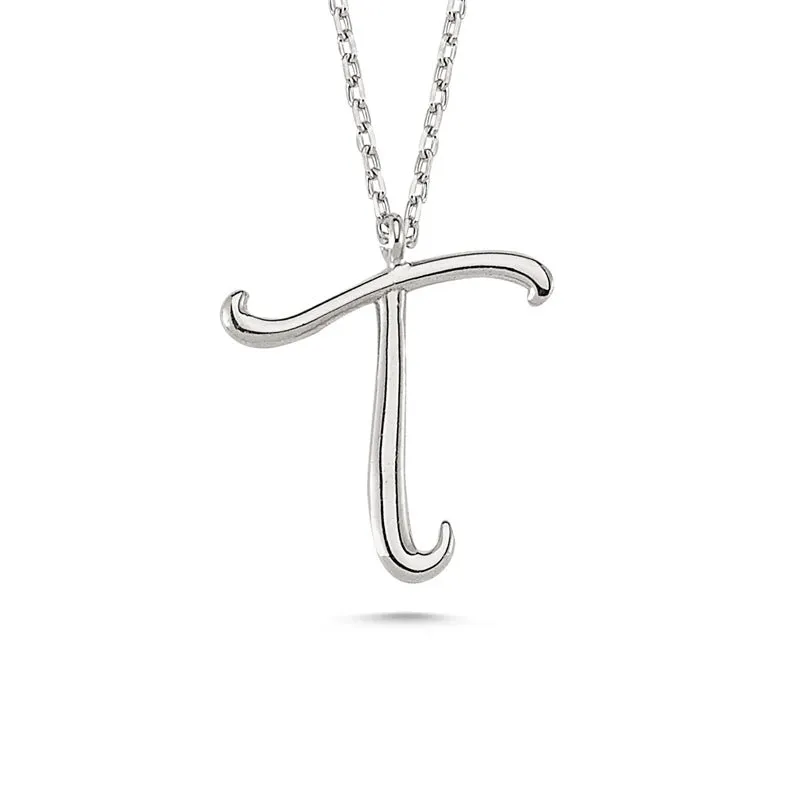 Amorium Jewelry t initial necklace