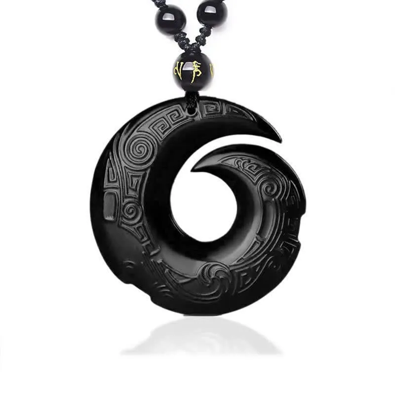 Buddha Stones black obsidian crystal jewelry