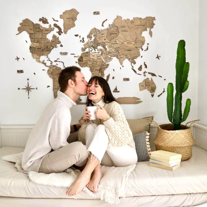 Enjoy The Wood 3D Wooden World Map Terra world map