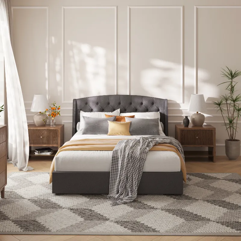 Mattress Express bed wingback bed frame