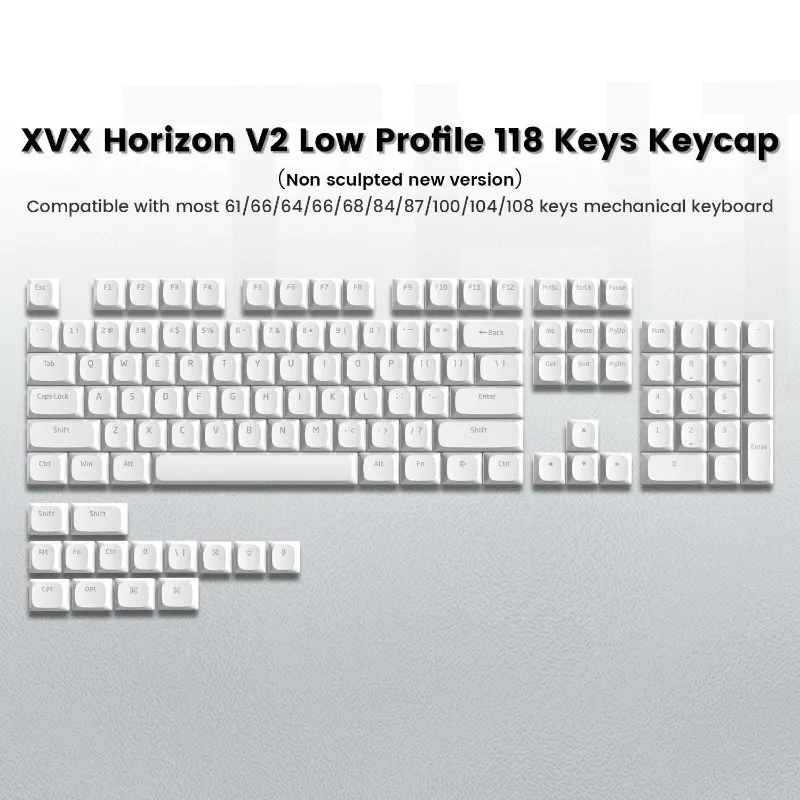 XVX Keyboard Channel black and silver aluminium keycaps