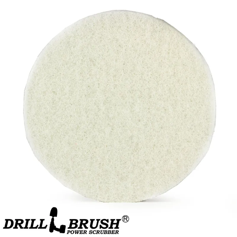 Drillbrush polishing pad for drill buffing attachment