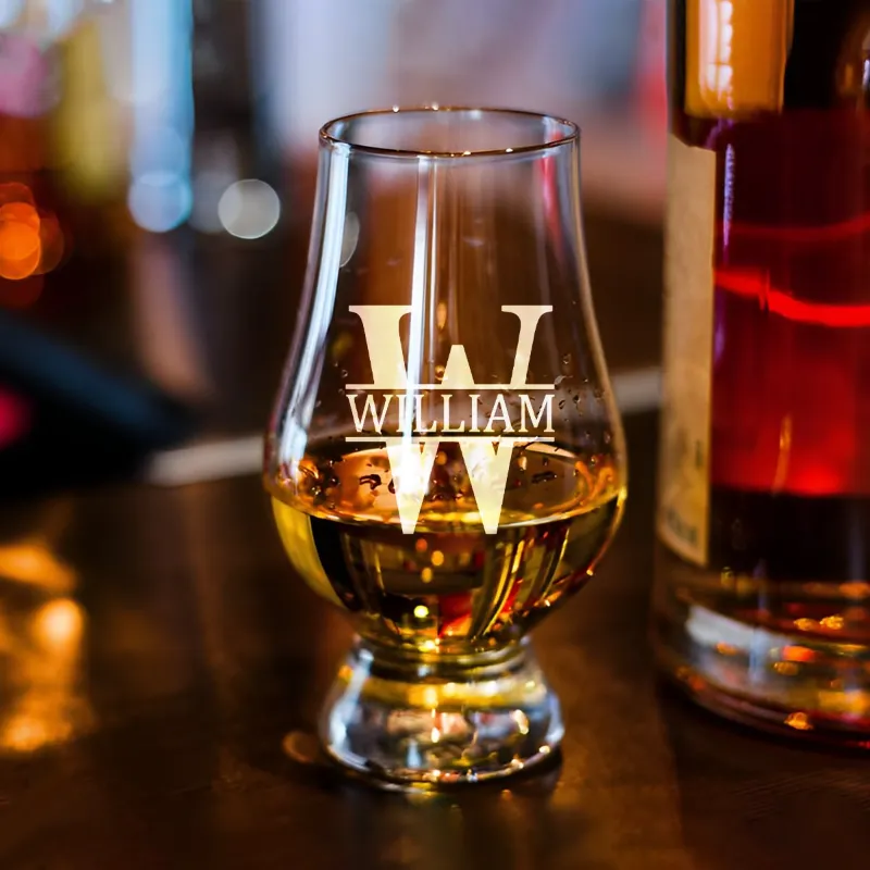Lucy Engraving monogrammed whiskey glasses