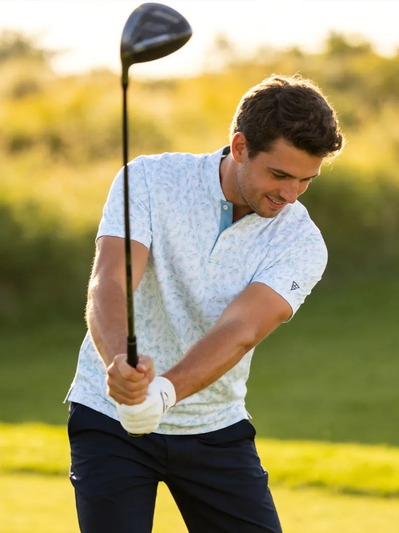 Maelreg mens collarless golf shirts