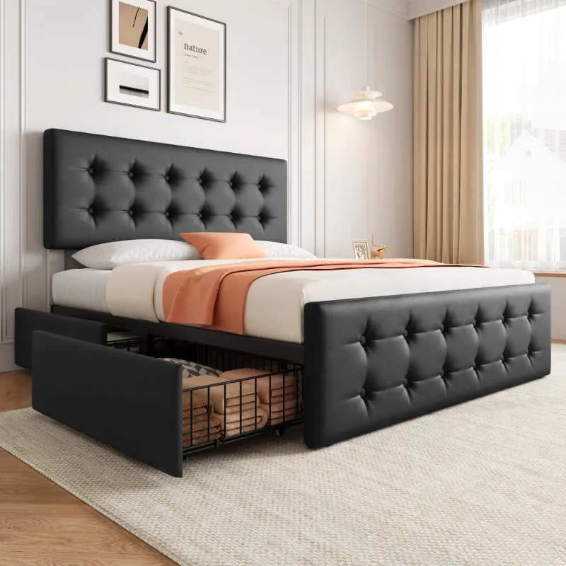 Garvee queen bed frame