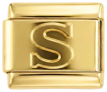 Charms gold S letter charm initial pendant