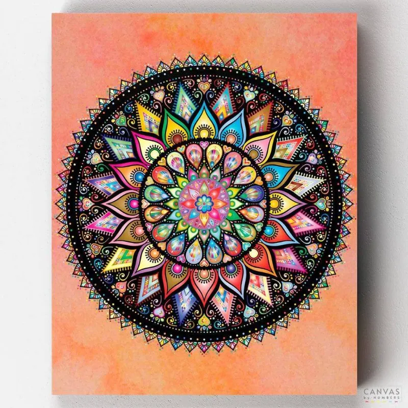 Canvas by Numbers mandala Paint by Numbers art kit