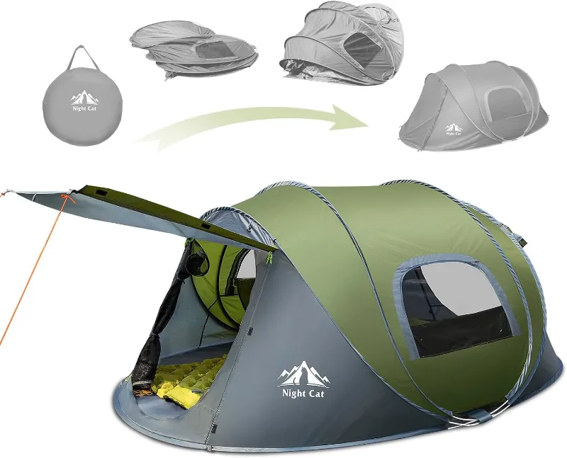 Night Cat Store pop up camping tent with instant setup