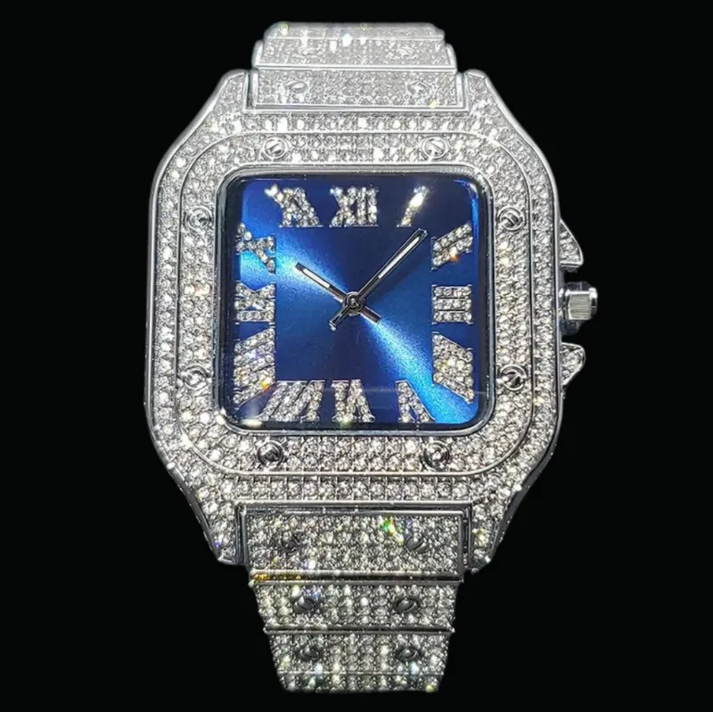 Icey Pyramid square iced out watch