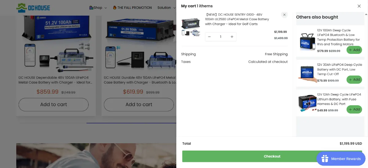 Step 2: Open your cart