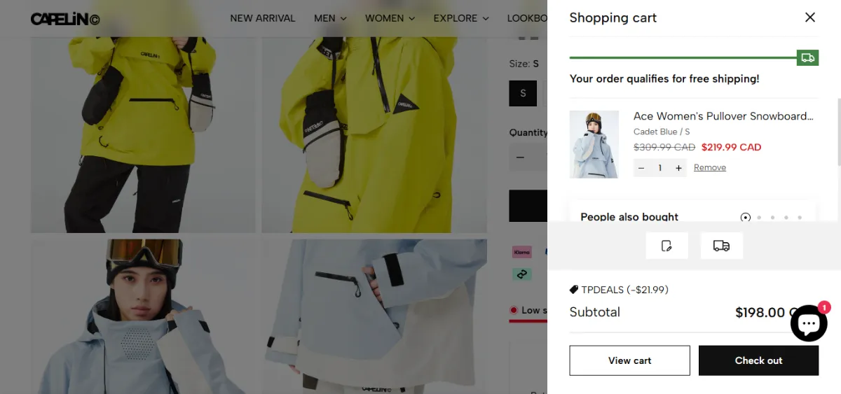Step 2: Open your cart