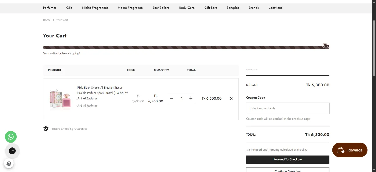 Step 2: Open your cart