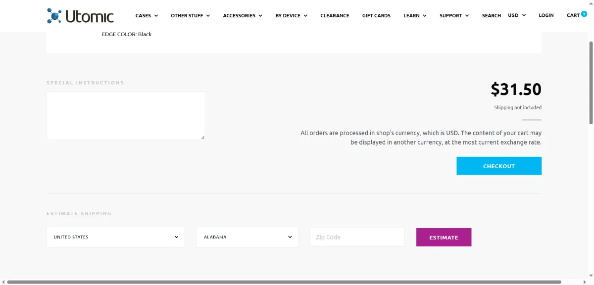 Step 2: Open your cart