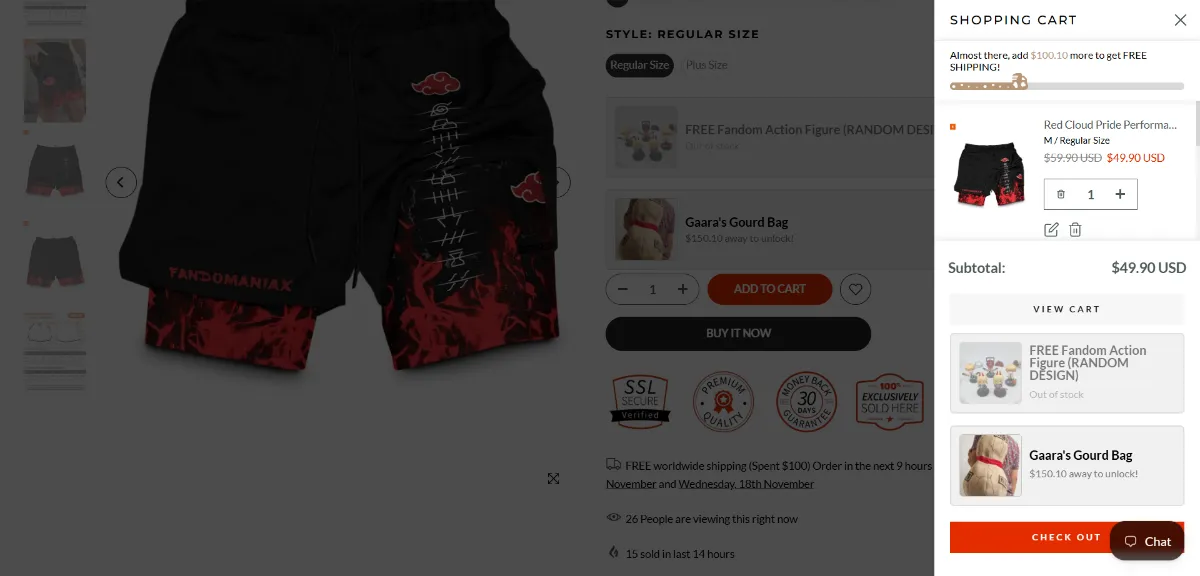 Step 2: Open your cart