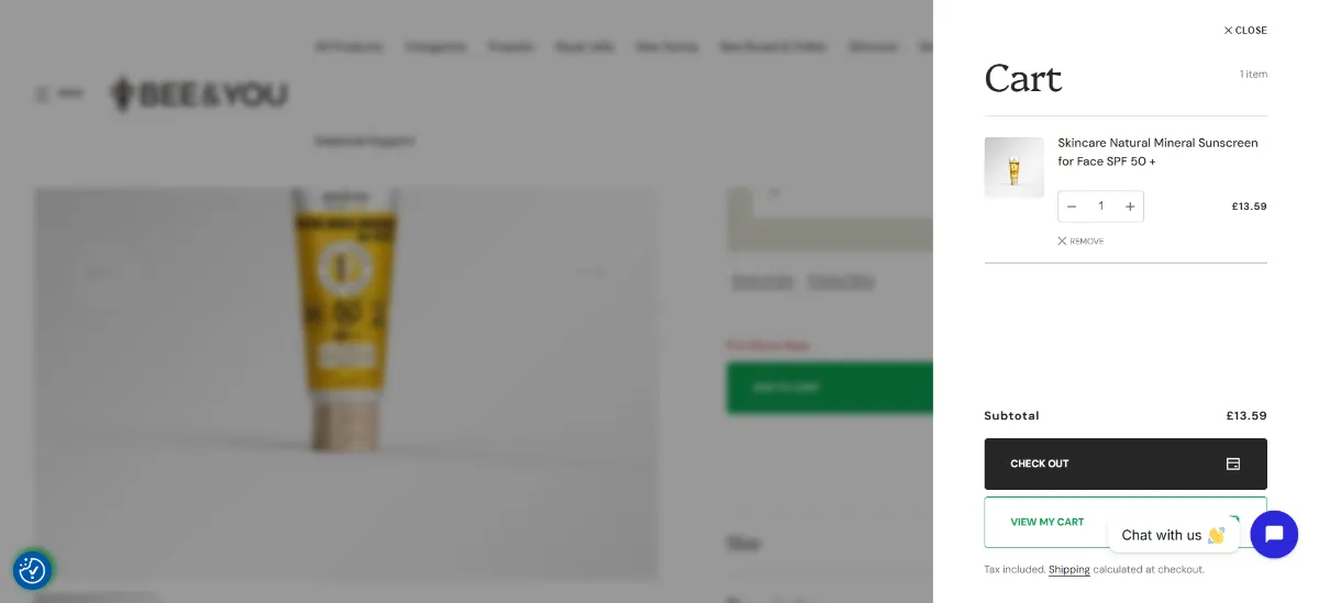 Step 2: Open your cart
