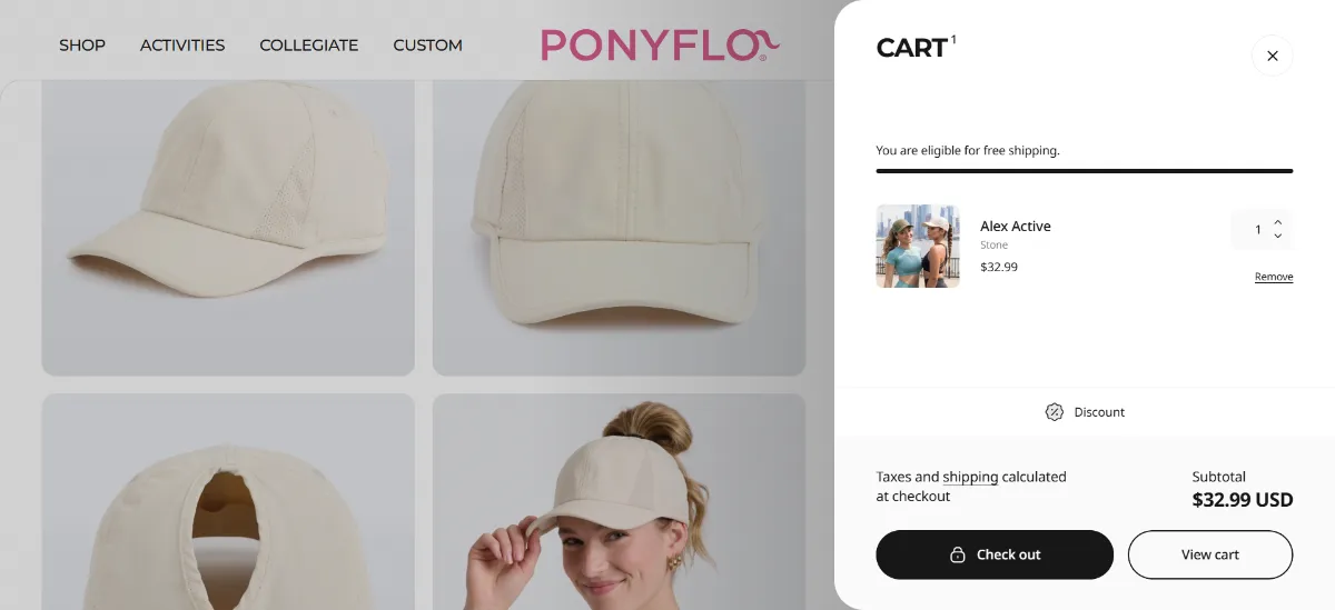 Step 2: Open your cart