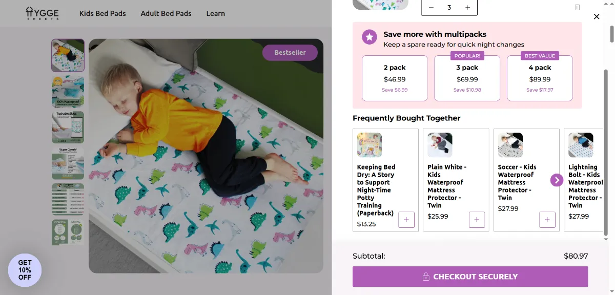 Step 2: Open your cart