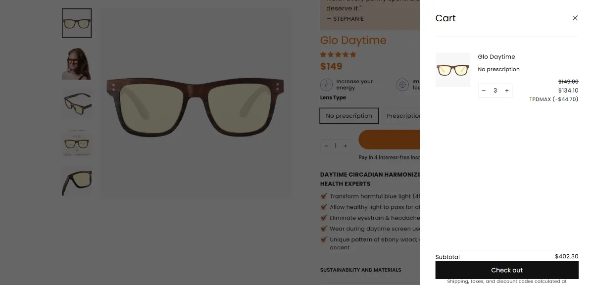 Step 2: Open your cart