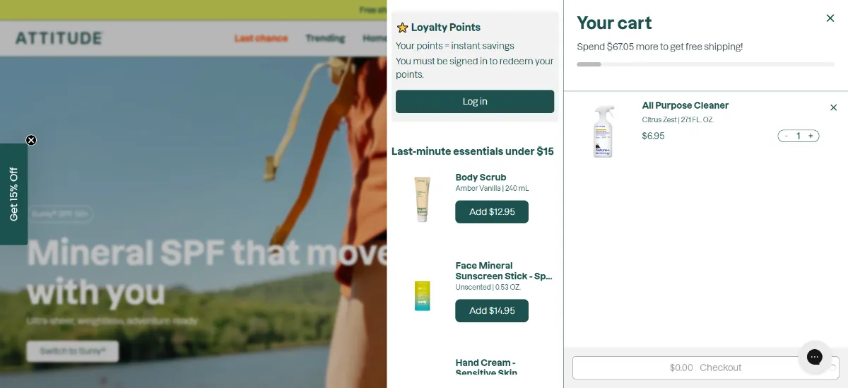 Step 2: Open your cart