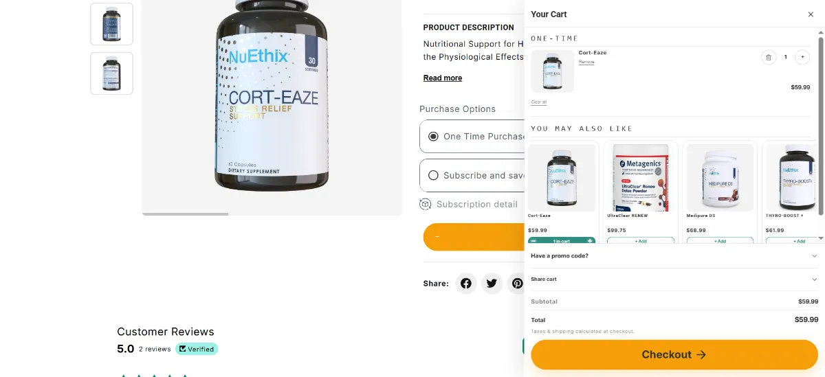 Step 2: Open your cart