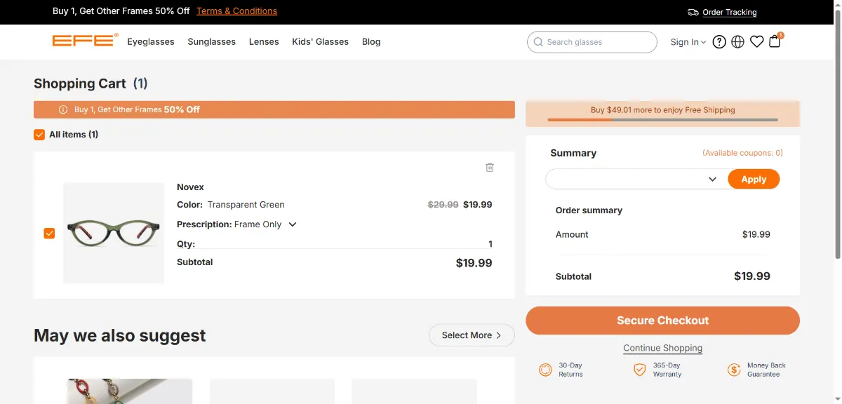 Step 2: Open your cart