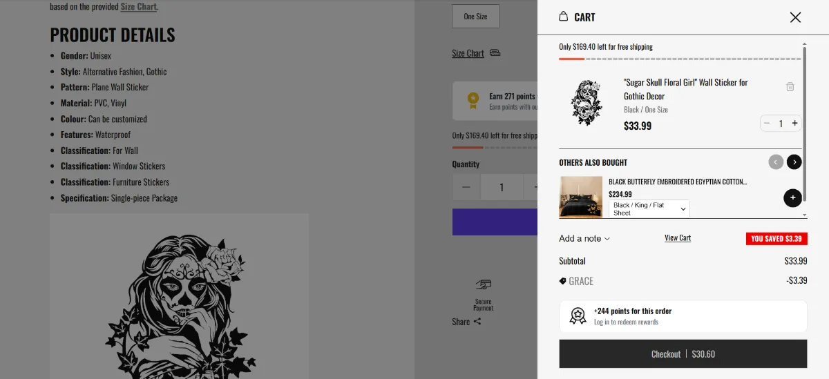 Step 2: Open your cart