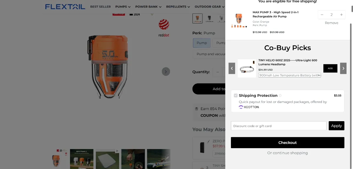 Step 2: Open your cart