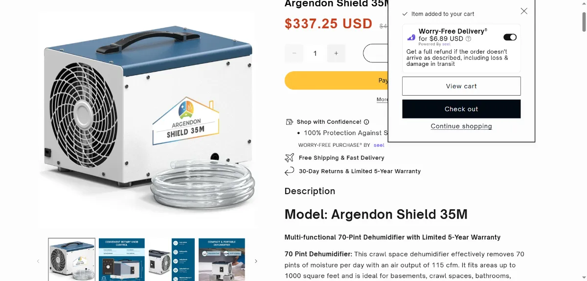 Step 2: Open your cart