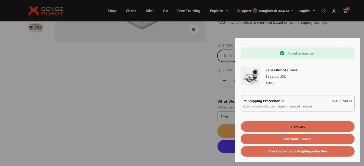Step 2: Open your cart