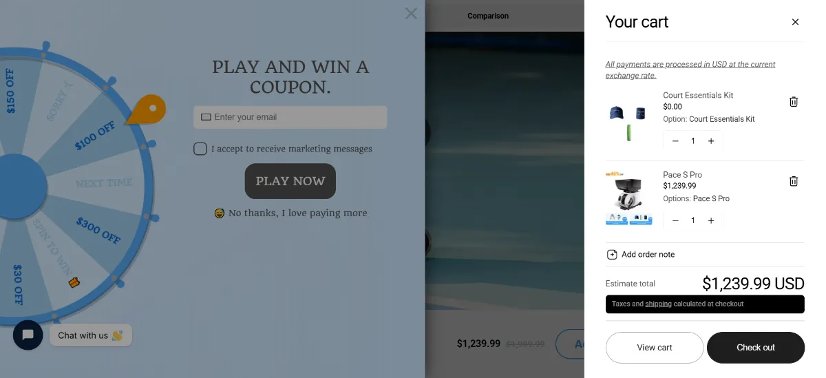 Step 2: Open your cart