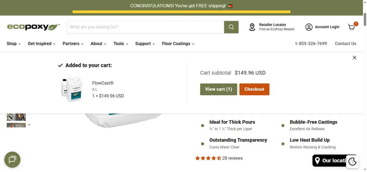 Step 2: Open your cart
