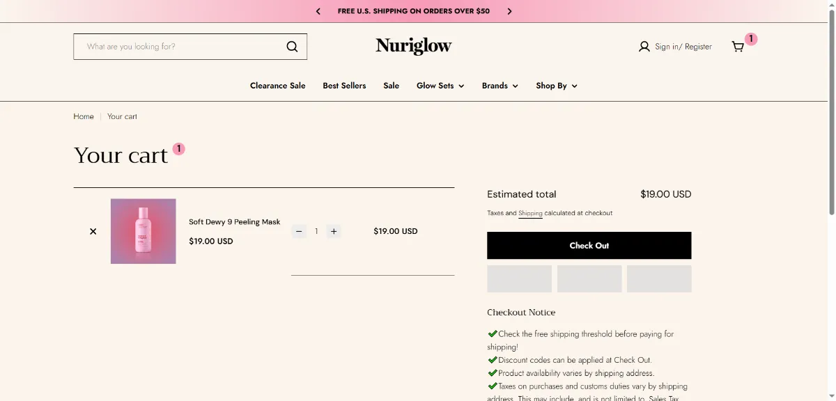 Step 2: Open your cart