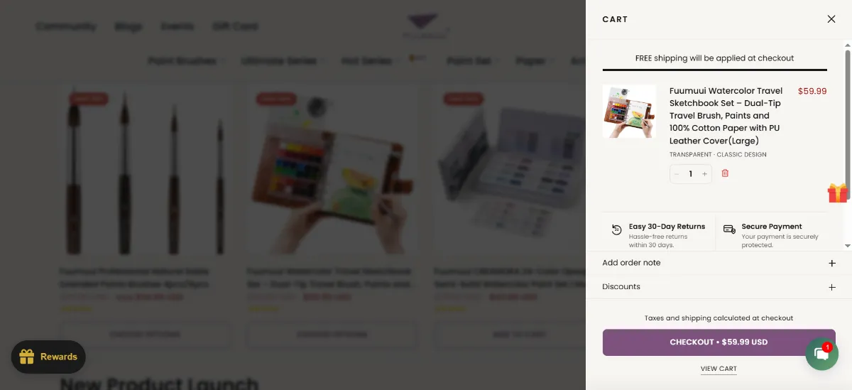 Step 2: Open your cart