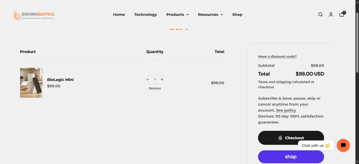 Step 2: Open your cart