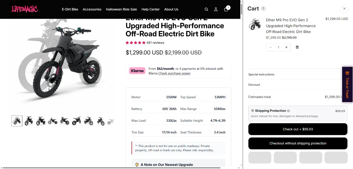 Step 2: Open your cart