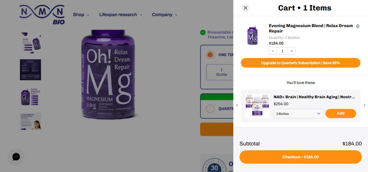 Step 2: Open your cart