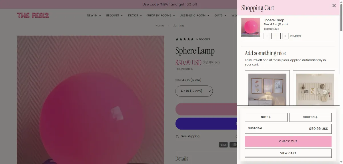 Step 2: Open your cart