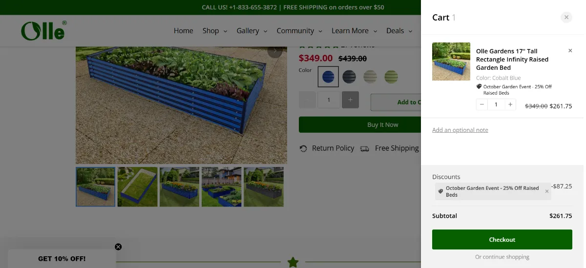 Step 2: Open your cart