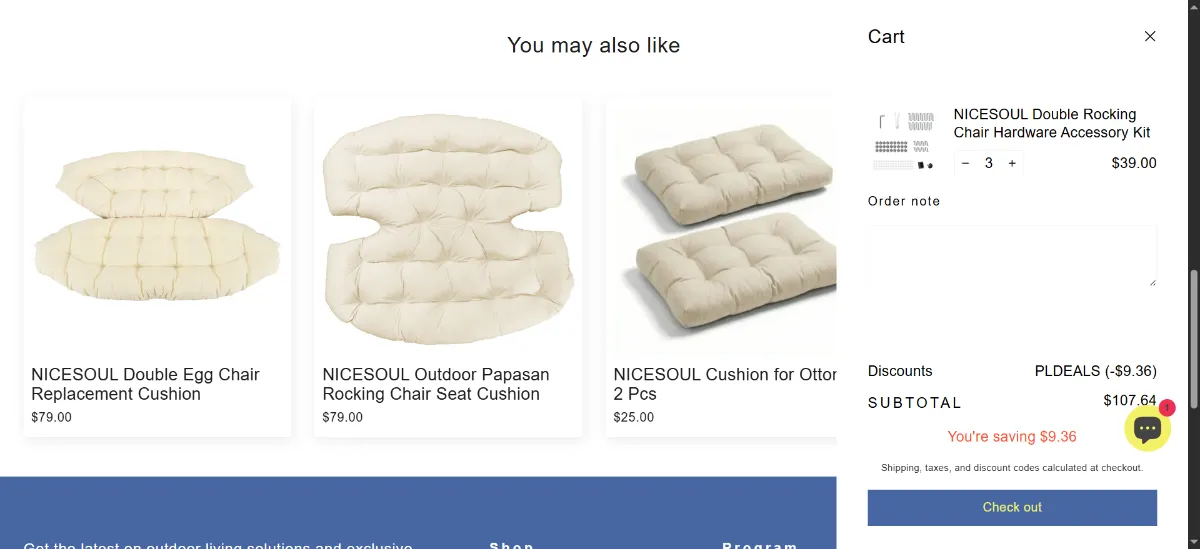 Step 2: Open your cart