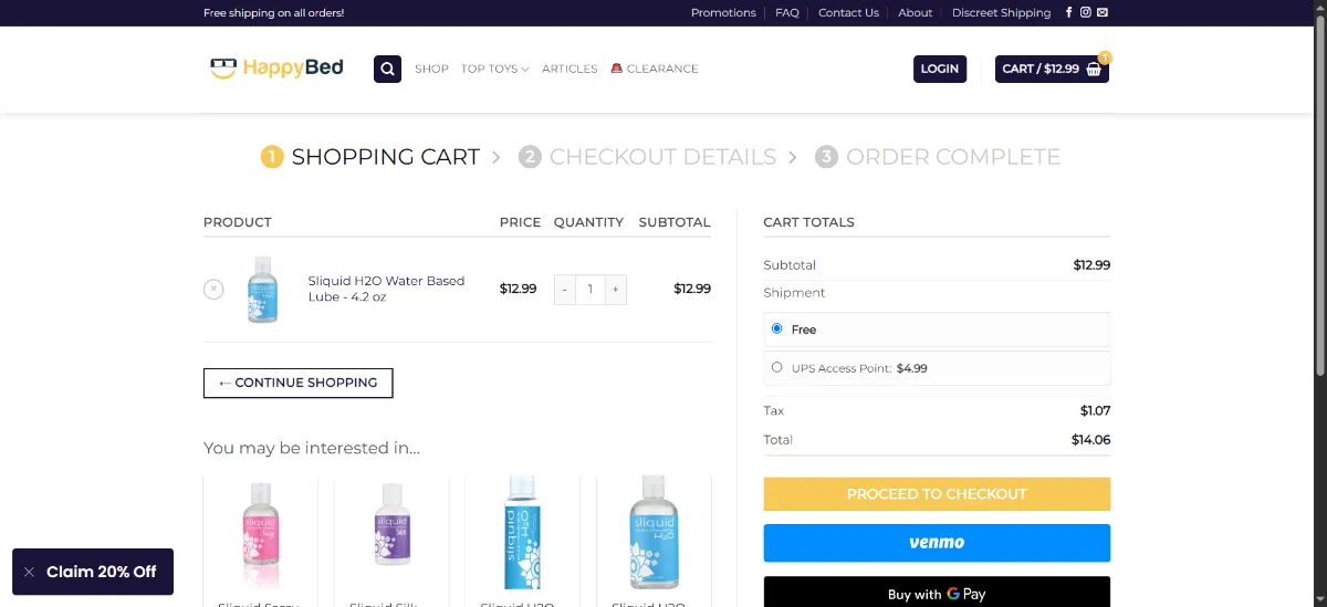 Step 2: Open your cart