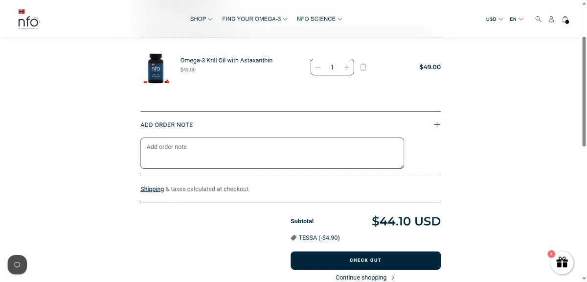 Step 2: Open your cart
