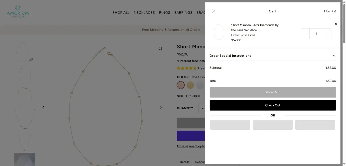 Step 2: Open your cart