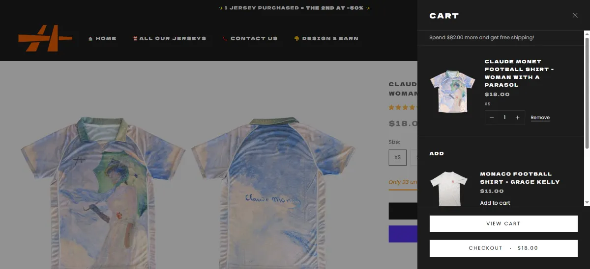 Step 2: Open your cart