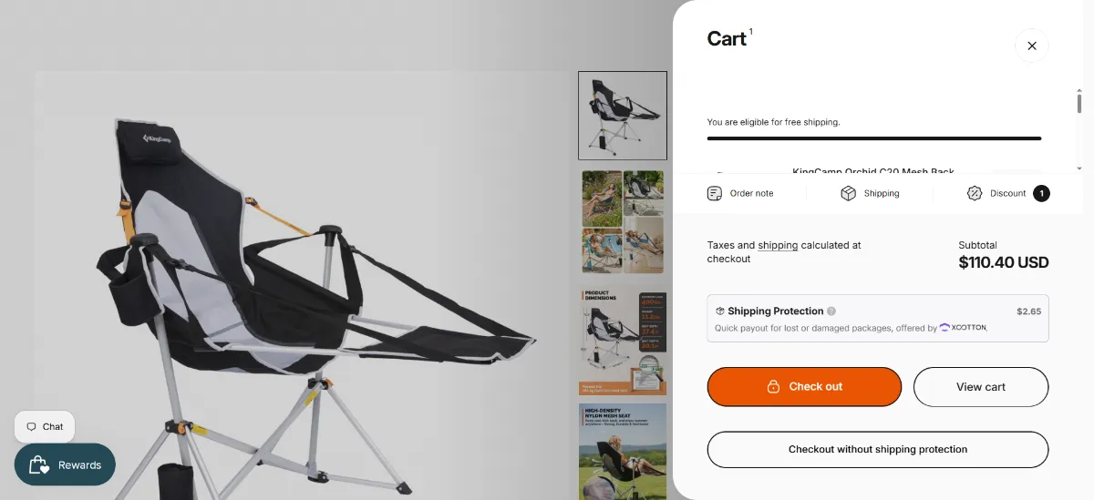 Step 2: Open your cart