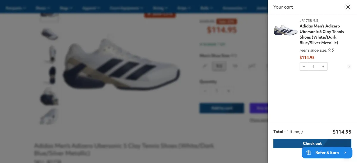Step 2: Open your cart