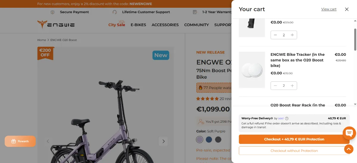 Step 2: Open your cart