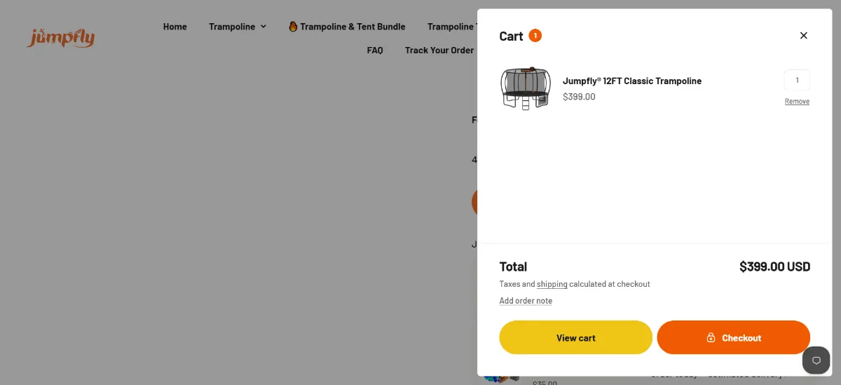 Step 2: Open your cart