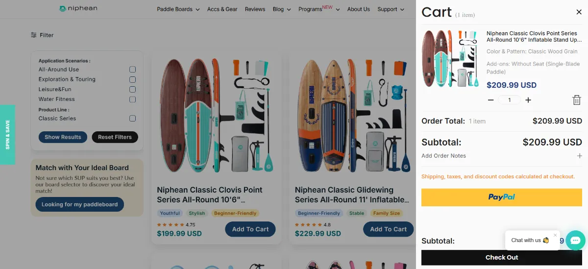 Step 2: Open your cart